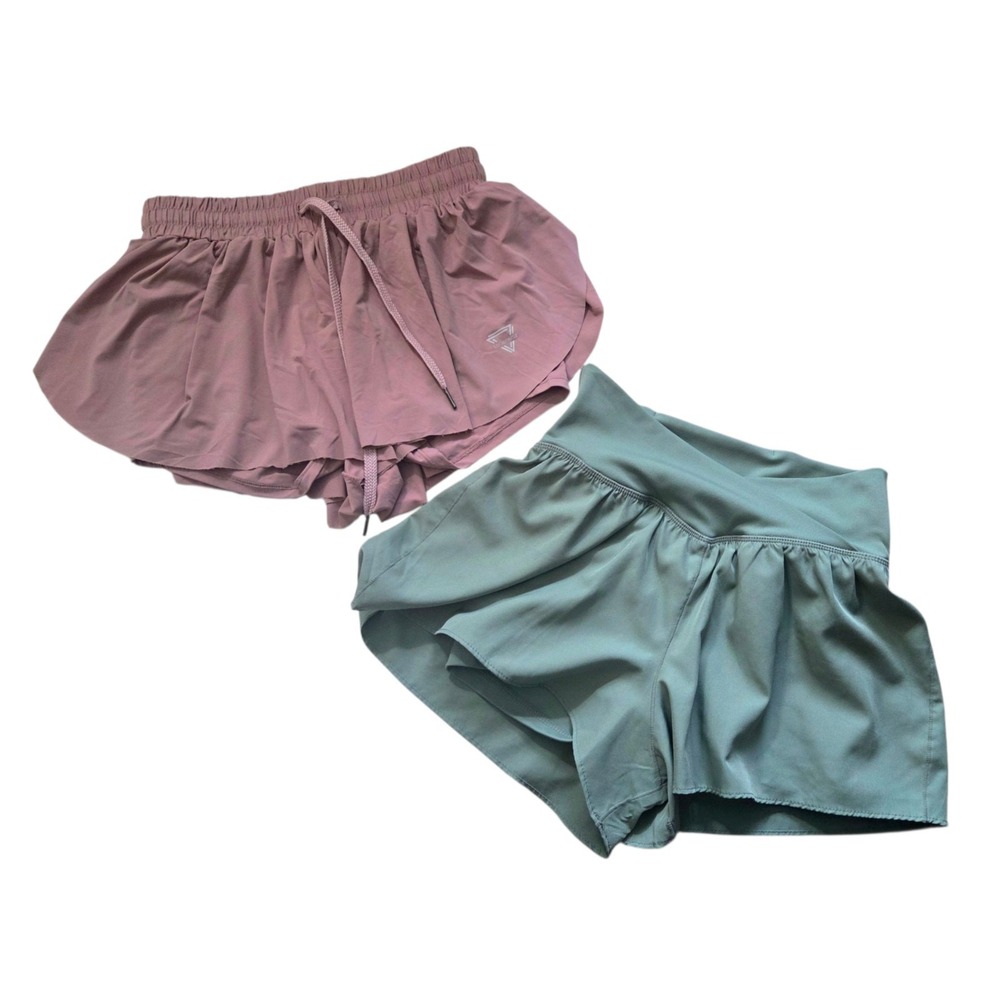 Lot of 2 Better Together Luogongz Athletic 2-in-1 Lined Running Shorts Women's S